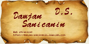 Damjan Saničanin vizit kartica